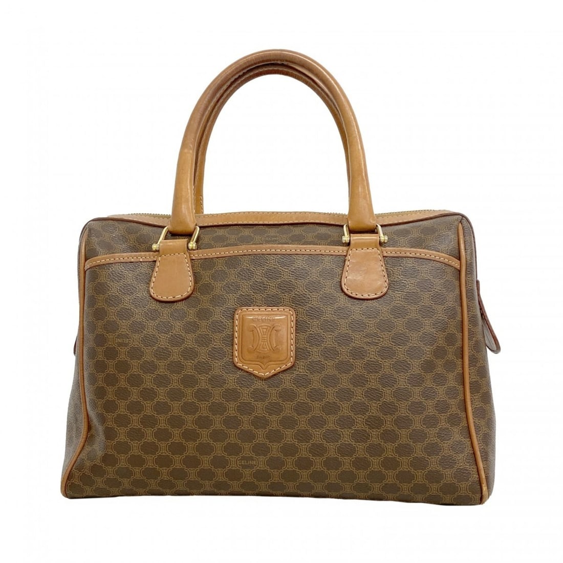 Celine Macadam Brown Handbag for Women: --- Catalog ---Category: SizeSize (HxWxD): 22cm x 30cm x 14cm / 8.66'' x 11.81'' x 5.51''Category: DesignType: HandbagColor: BrownGender: WomenMaterial: PVC Hardware Color: GoldCategory: GeneralBrand: