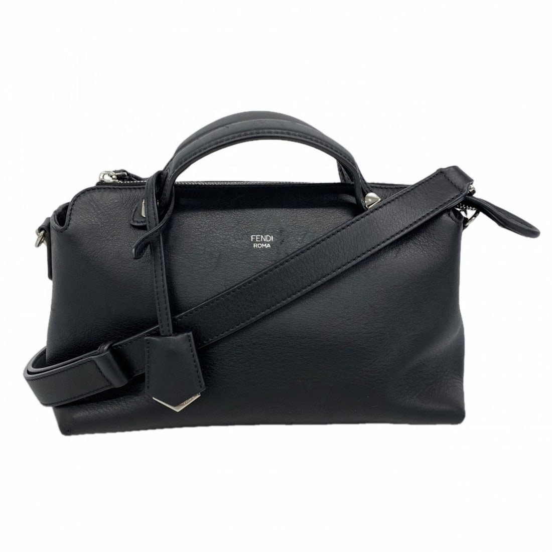 Fendi By The Way Leather Handbag, Black, 2-way bag for women: --- Catalog ---Category: SizeSize (HxWxD): 18cm x 28cm x 12cm / 7.08'' x 11.02'' x 4.72''Category: DesignType: HandbagColor: BlackGender: WomenMaterial: Leather Hardware Color: SilverCategory: General