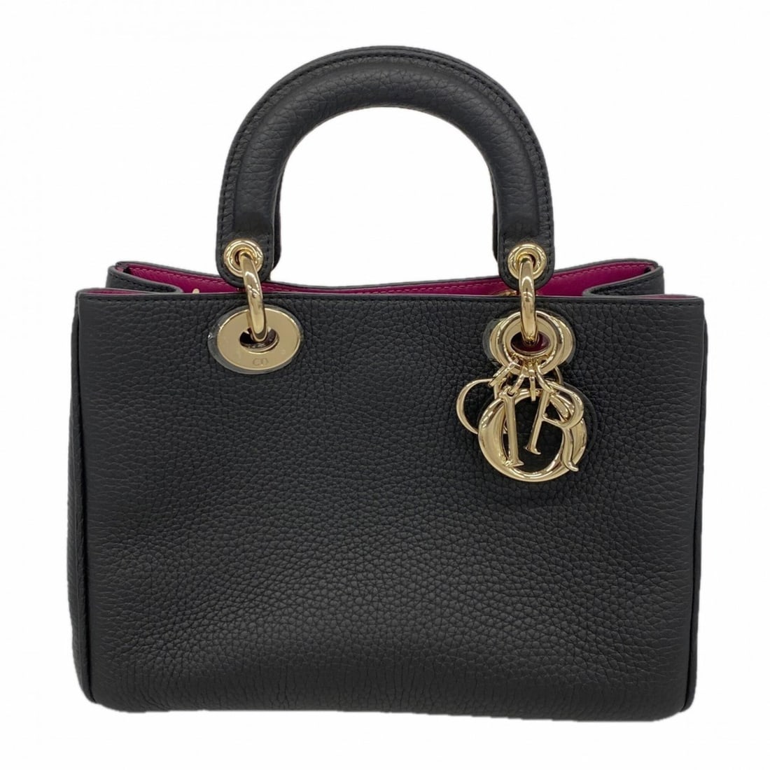 Christian Dior Diorissimo Leather Handbag, Black & Champagne, Women's: --- Catalog ---Category: SizeSize (HxWxD): 16.5cm x 22.5cm x 10cm / 6.49'' x 8.85'' x 3.93''Category: DesignType: HandbagColor: BlackGender: WomenMaterial: Leather Category: GeneralBrand: Christian Di