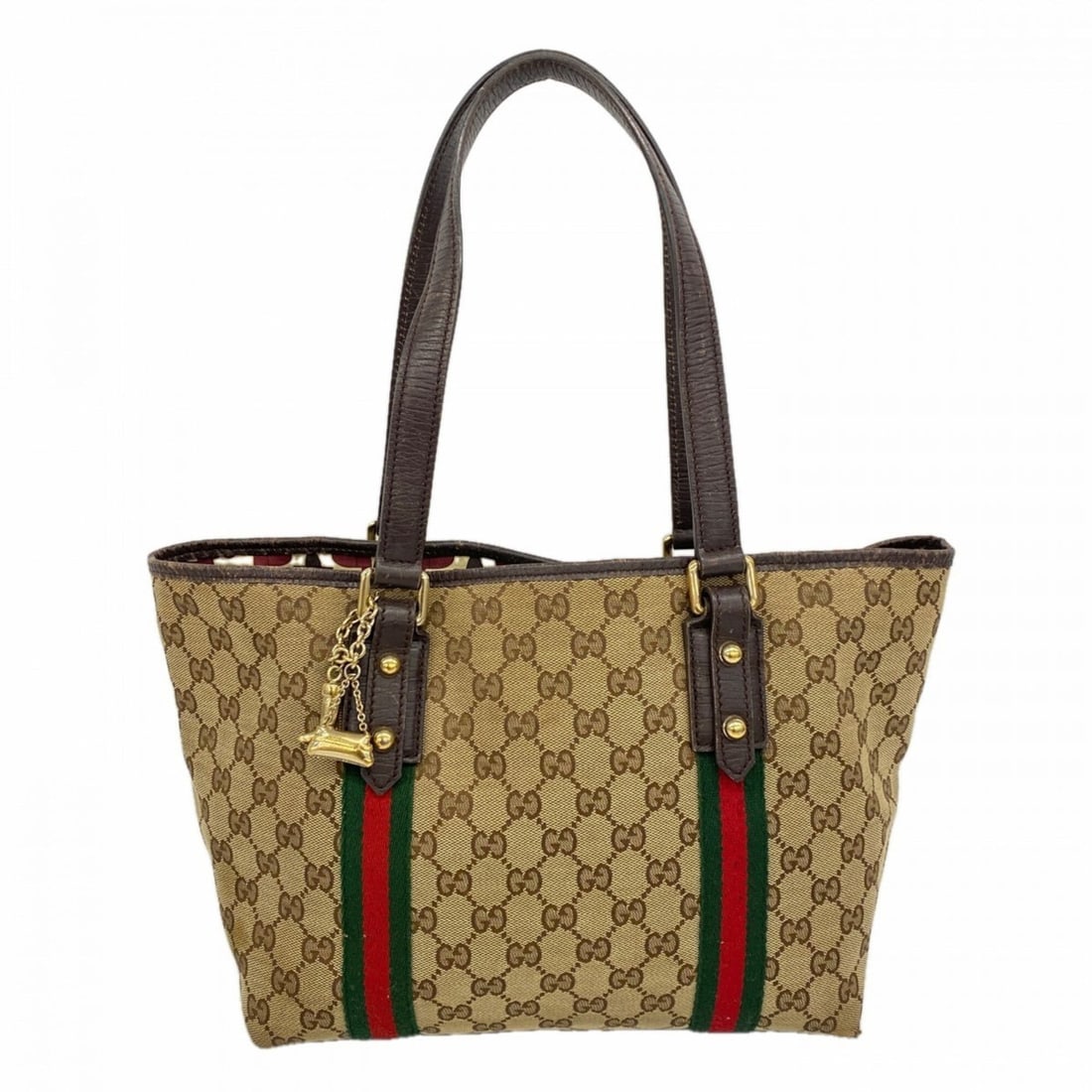 Gucci GG Canvas Sherry Line Tote Bag 137396 Brown Champagne Women's (1 of 12)