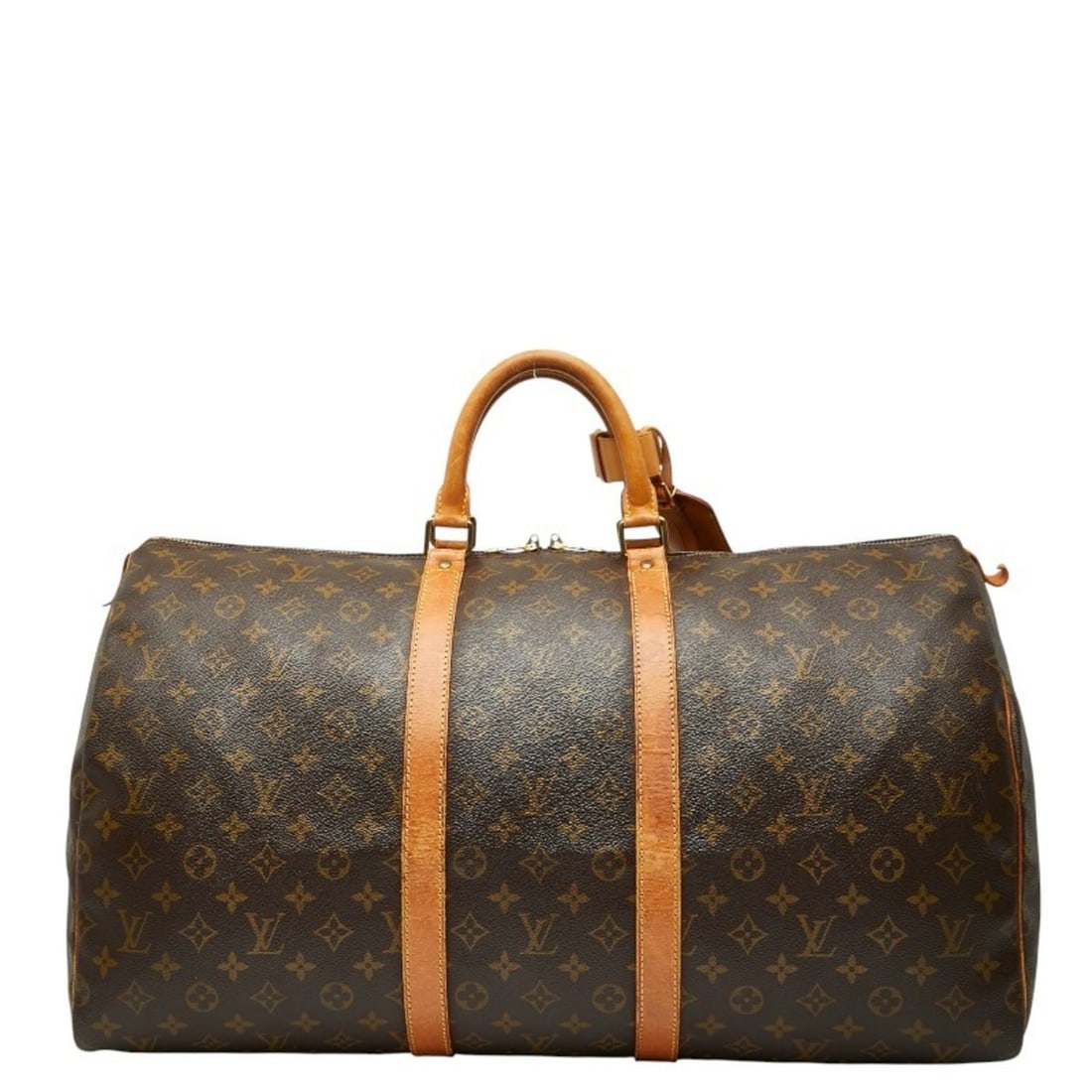 Louis Vuitton Monogram Keepall 55 Boston Bag/Travel Bag M41424 Brown Leather Women's LOUIS VUITTON (1 of 14)