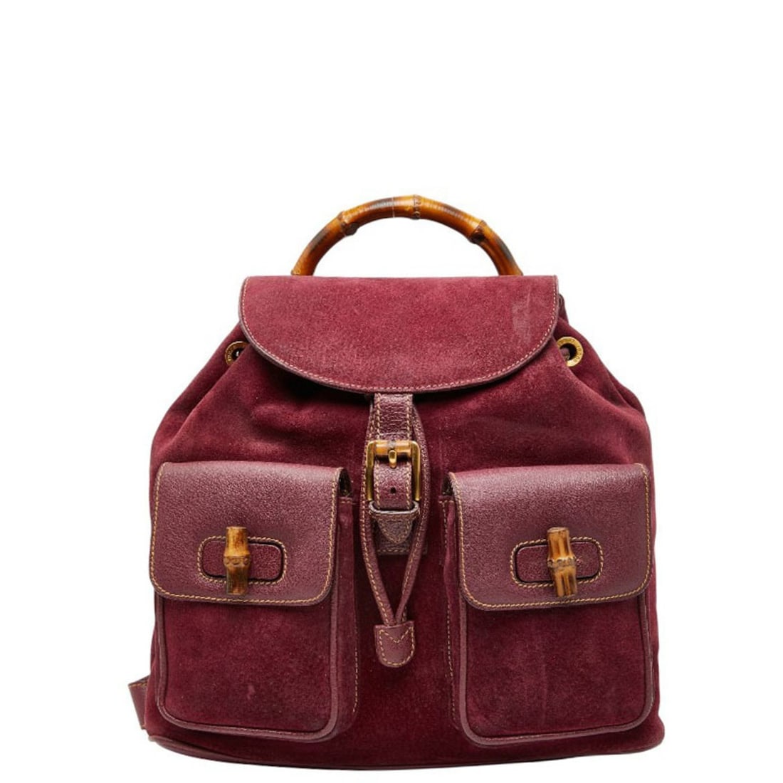 Gucci Bamboo Backpack 003 2058 0016 Purple Suede Women's GUCCI (1 of 13)