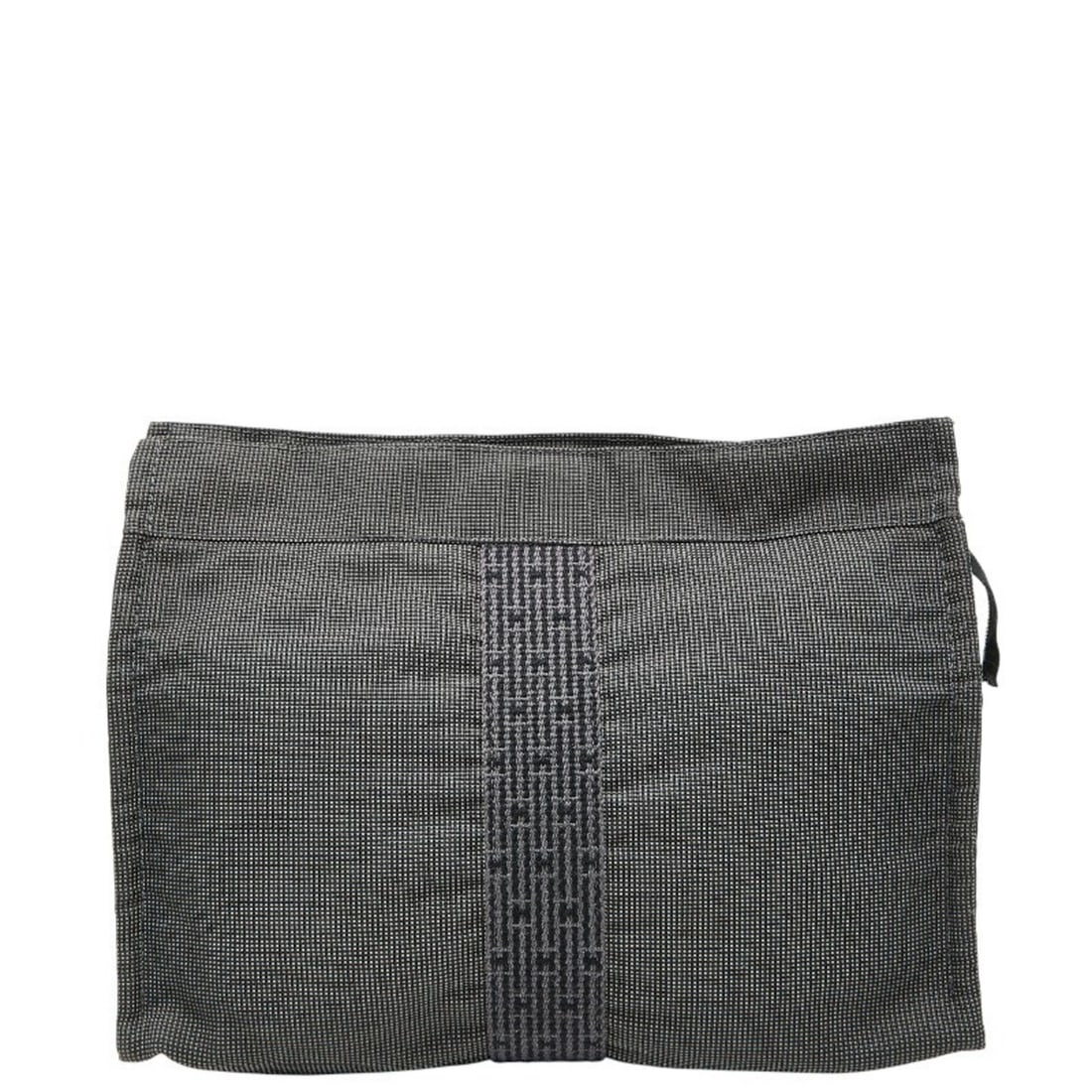 Hermes Air Line Clutch Bag/Second Bag Gray/Black Canvas Women's HERMES: --- Catalog ---Category: SizeSize (HxWxD): 26cm x 29cm x 2cm / 10.23'' x 11.41'' x 0.78''Category: DesignType: Clutch bagColor: Black, GrayGender: WomenMaterial: Canvas Category: GeneralBrand: Hermes-