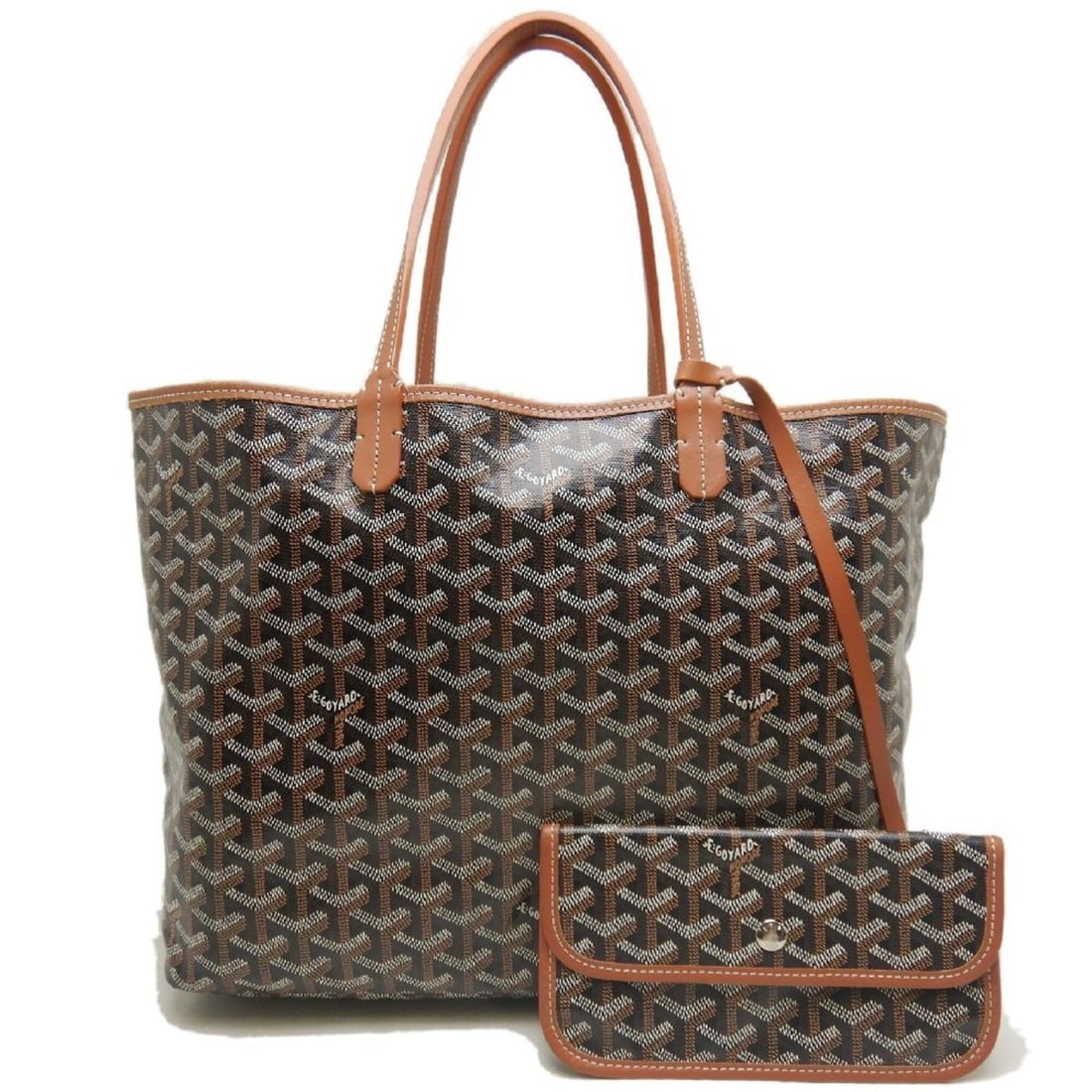 GOYARD Saint Louis PM STLOUIPMLTY01CL03P Tote Bag, Goyardine Canvas, Black/Tan, Women's, 253873: --- Catalog ---Category: SizeSize (HxWxD): 27cm x 46cm x 15cm / 10.62'' x 18.11'' x 5.9''Category: DesignType: Tote bagColor: BlackGender: WomenClosure: OpenMaterial: Coated canvas Category: GeneralLi
