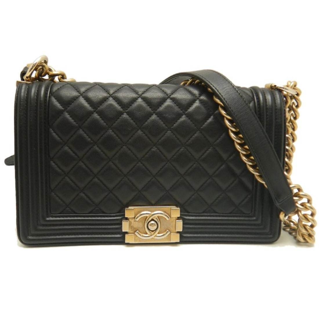 CHANEL Boy Chanel A67086 Shoulder Bag, Lambskin, Black, Women's 253874: --- Catalog ---Category: SizeSize (HxWxD): 15cm x 25cm x 8cm / 5.9'' x 9.84'' x 3.14''Strap Length: 66cm - 110cm / 25.98'' - 43.3''Category: DesignType: Shoulder bagColor: BlackGender: WomenMaterial: 