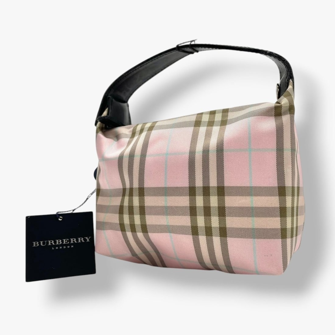 Burberry London Mini Handbag COS IRONBAG 11189321 Pink Nova Check Nylon Leather Women's M5 (1 of 19)
