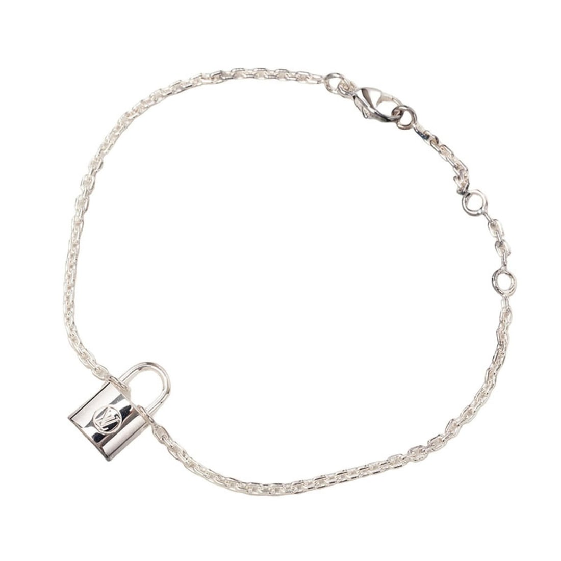 Louis Vuitton Lockit Bracelet with Padlock, SV925 Silver, Women's. (1 of 12)