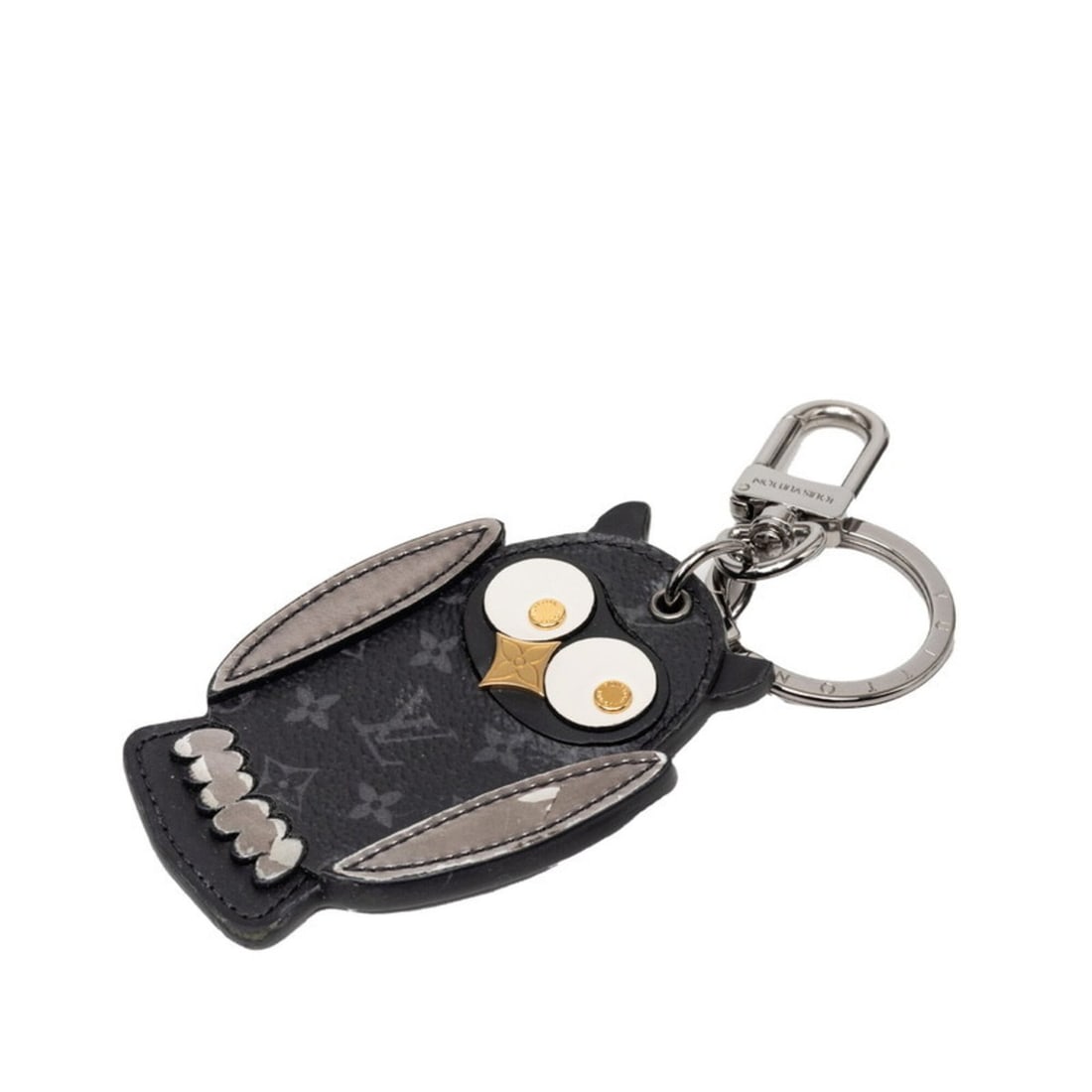 Louis Vuitton Porte Clés Owl Accessory Bag Charm Keychain Keyring M69482 Black Multicolor Plated (1 of 13)