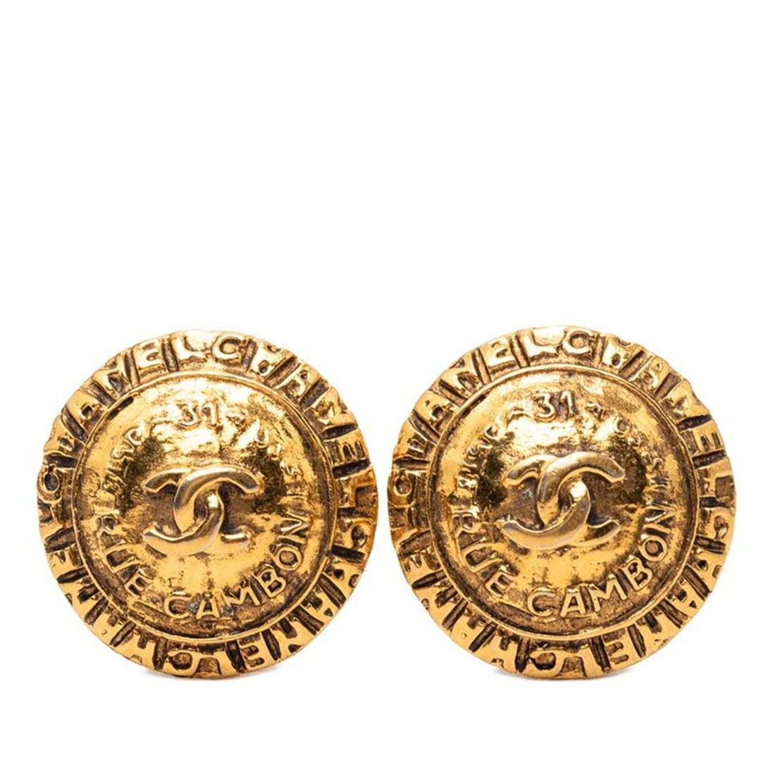 Chanel Coco Mark 31 RUE CAMBON PARIS Earrings, Gold Plated, Women's CHANEL (1 of 17)