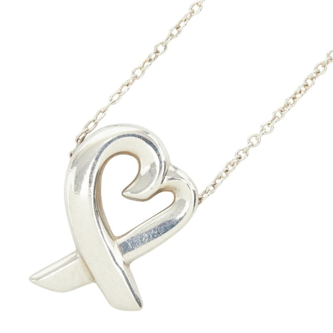Tiffany & Co. Paloma Picasso Loving Heart Pendant Necklace, SV925 Silver, Women's.: --- Catalog ---Category: SizePendant Size: 15.7mm x 11.3mm / 0.61'' x 0.44''Neck Circumference: 42 cm / 16.53''Category: DesignGender: WomenMaterial: Silver 925Necklace Type: NecklaceCategory: General