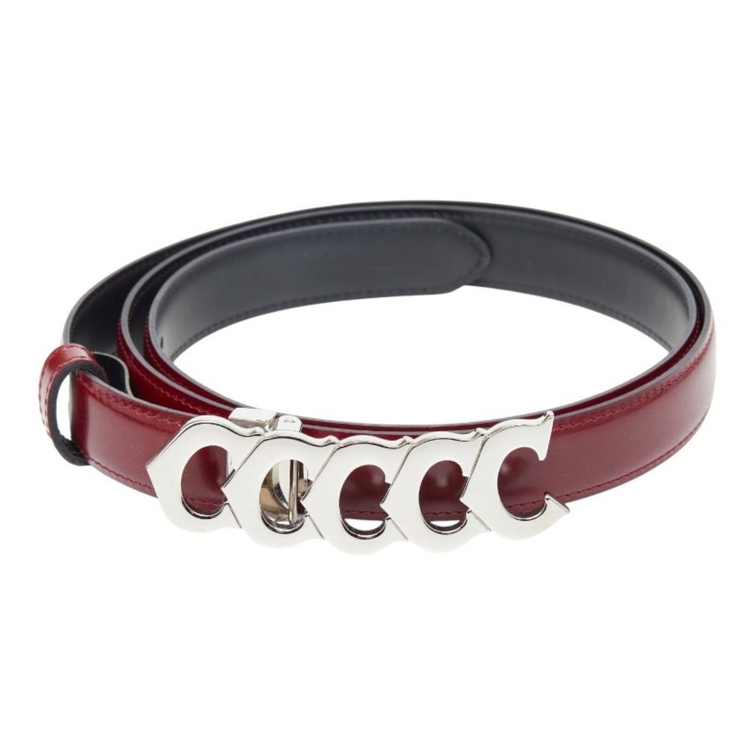 Cartier 5C Belt, Bordeaux Leather, Men's: --- Catalog ---Category: SizeLength: 88cm - 94.5cm / 34.64'' - 37.2''Category: DesignType: Standard beltColor: BordeauxGender: MenMaterial (Strap): Leather Category: GeneralBrand: Cartier--- Item List