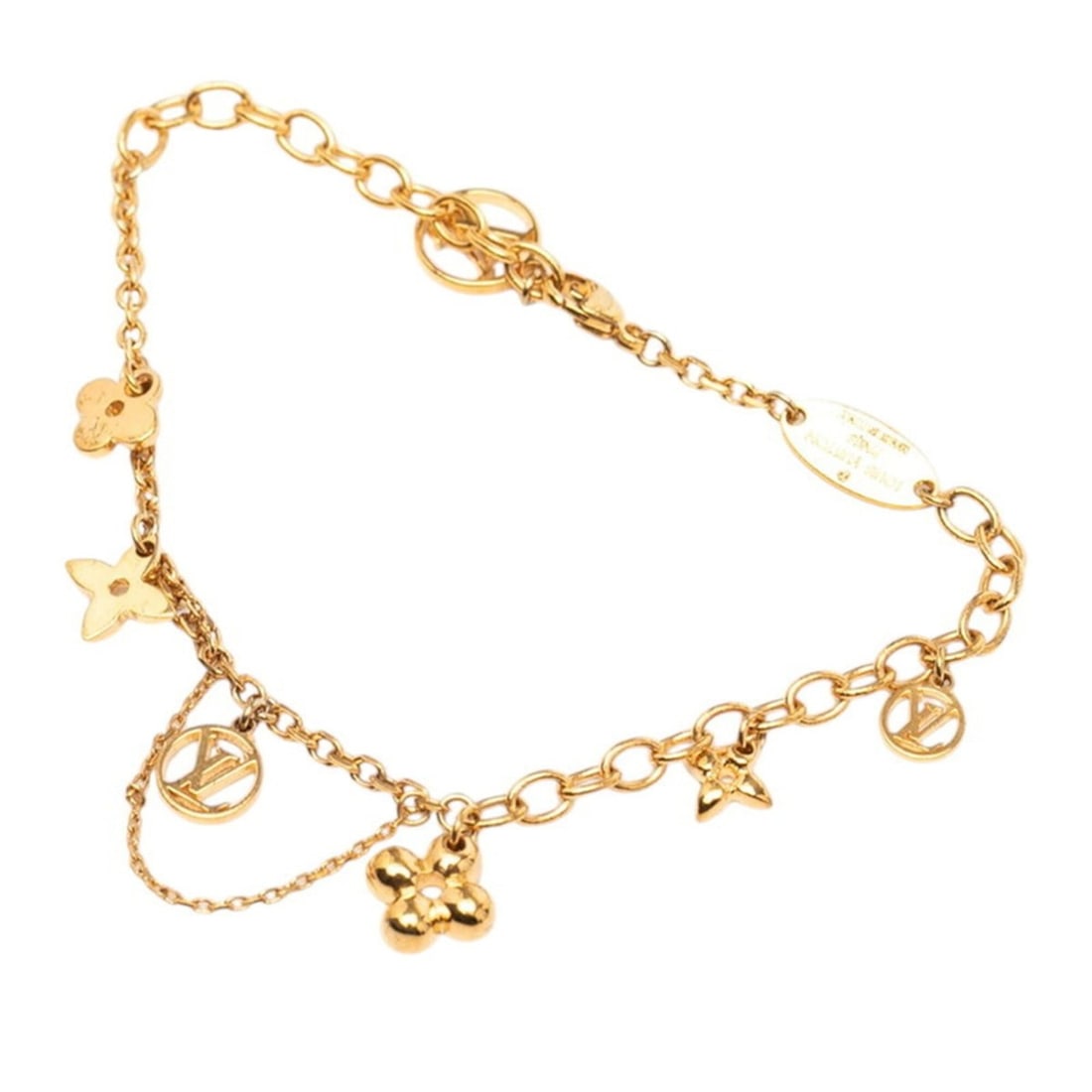 Louis Vuitton Blooming Chain Bracelet m64858 Gold Plated Women's LOUIS VUITTON: --- Catalog ---Category: SizeLength: 18.5cm / 7.28''Category: DesignType: Charm braceletColor: GoldGender: WomenCategory: GeneralBrand: Louis Vuitton--- Item List ---Section: ConditionRanking: Rank AB