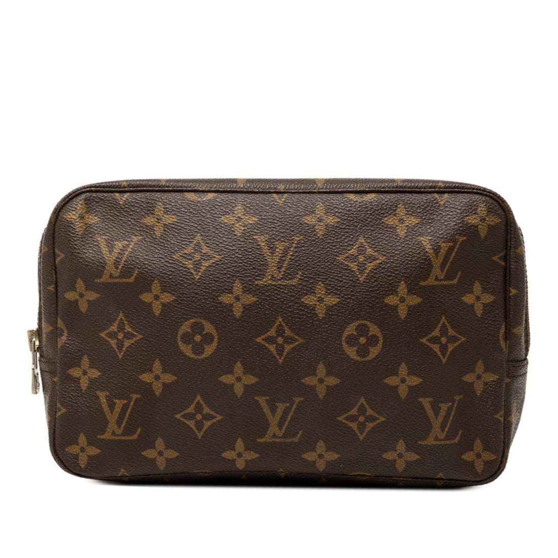 Louis Vuitton Monogram Trousse Toilette 23 Clutch Bag Handbag Pouch M47524 Brown Leather Women's: --- Catalog ---Category: SizeSize (HxWxD): 14.5cm x 23cm x 6.5cm / 5.7'' x 9.05'' x 2.55''Category: DesignType: Clutch bag, Handbag, PouchColor: BrownGender: WomenClosure: ZipperMaterial: PVC , Leathe