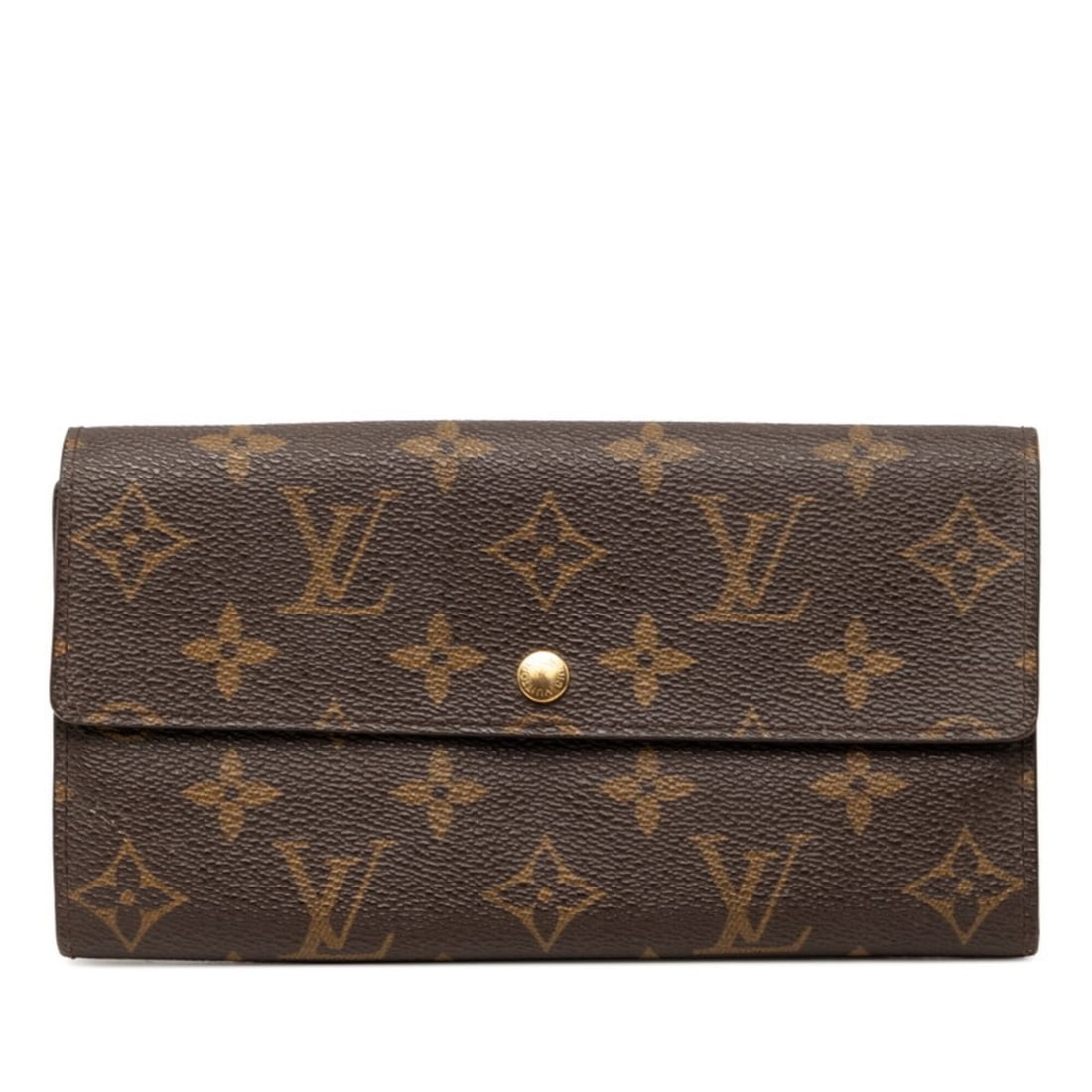 Louis Vuitton Monogram Pochette Porte Monnaie Credit Long Wallet M61726 Brown Leather Women's LOUIS: --- Catalog ---Category: SizeSize (HxWxD): 10cm x 18.5cm x 2.5cm / 3.93'' x 7.28'' x 0.98''Category: DesignType: Long wallet (bi-fold)Color: BrownGender: WomenMaterial: PVC , Leather Category: General