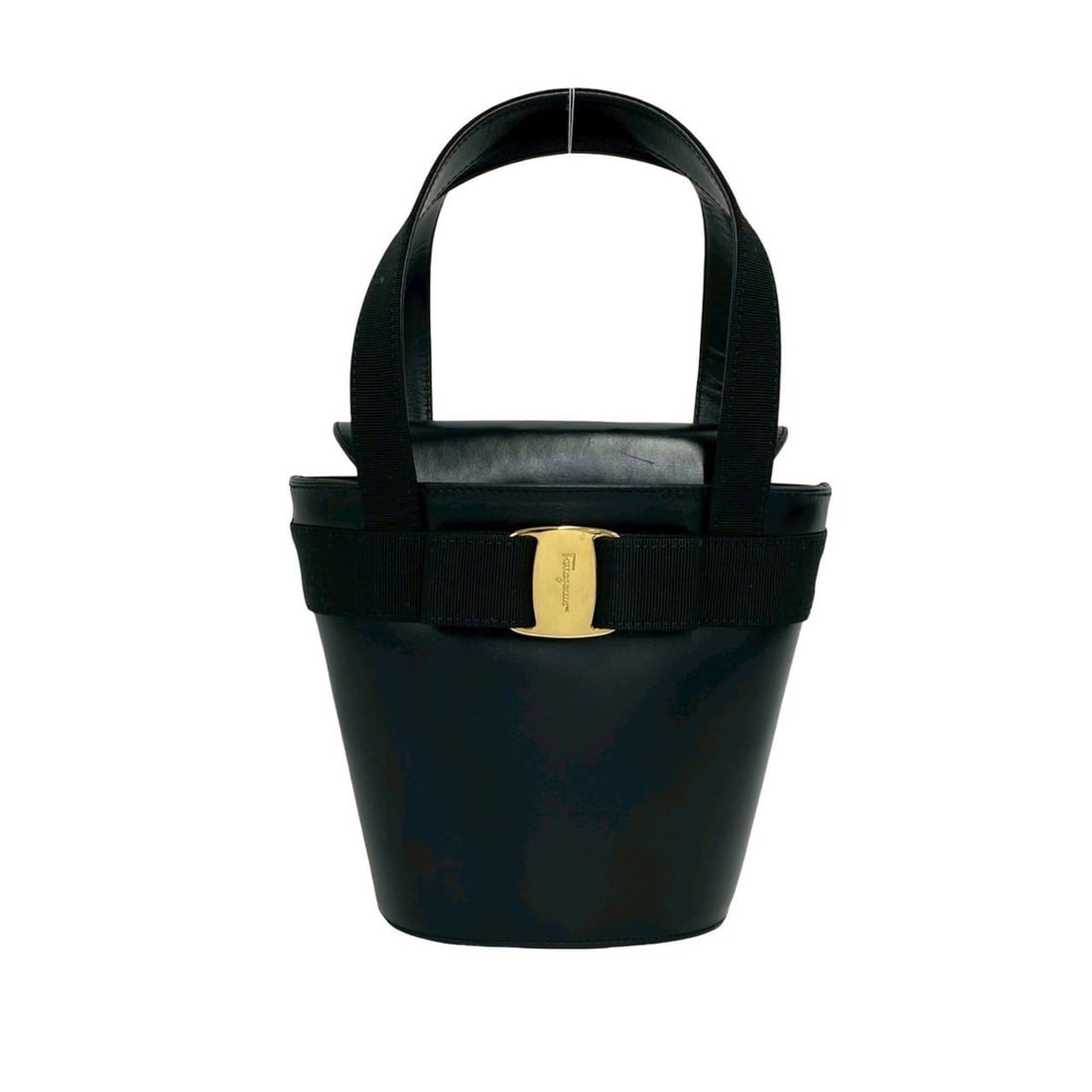 Salvatore Ferragamo Vintage Vara Ribbon Leather Handbag, Black, 47876: --- Catalog ---Category: SizeSize (HxWxD): 19.5cm x 13.5cm x 8.5cm / 7.67'' x 5.31'' x 3.34''Category: DesignType: HandbagColor: BlackGender: WomenMaterial: Leather Category: GeneralBrand: Salvatore F