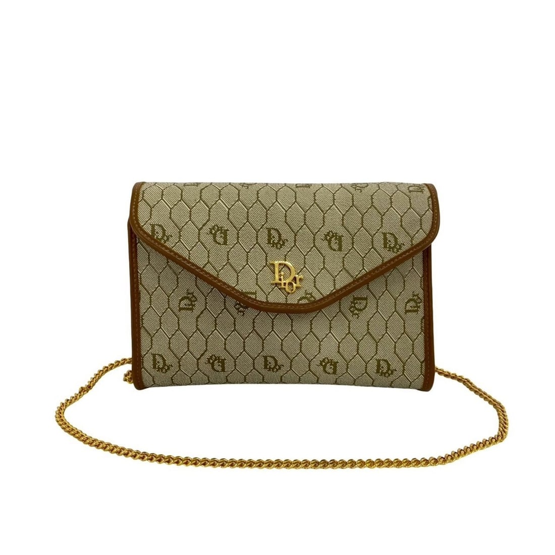 Christian Dior Vintage Logo Hardware Honeycomb Pattern Leather Chain Mini Shoulder Bag Beige 55992: --- Catalog ---Category: SizeSize (HxWxD): 15cm x 21cm x 5cm / 5.9'' x 8.26'' x 1.96''Category: DesignType: Shoulder bagColor: BeigeGender: WomenMaterial: PVC , Leather Category: GeneralBrand: Christi