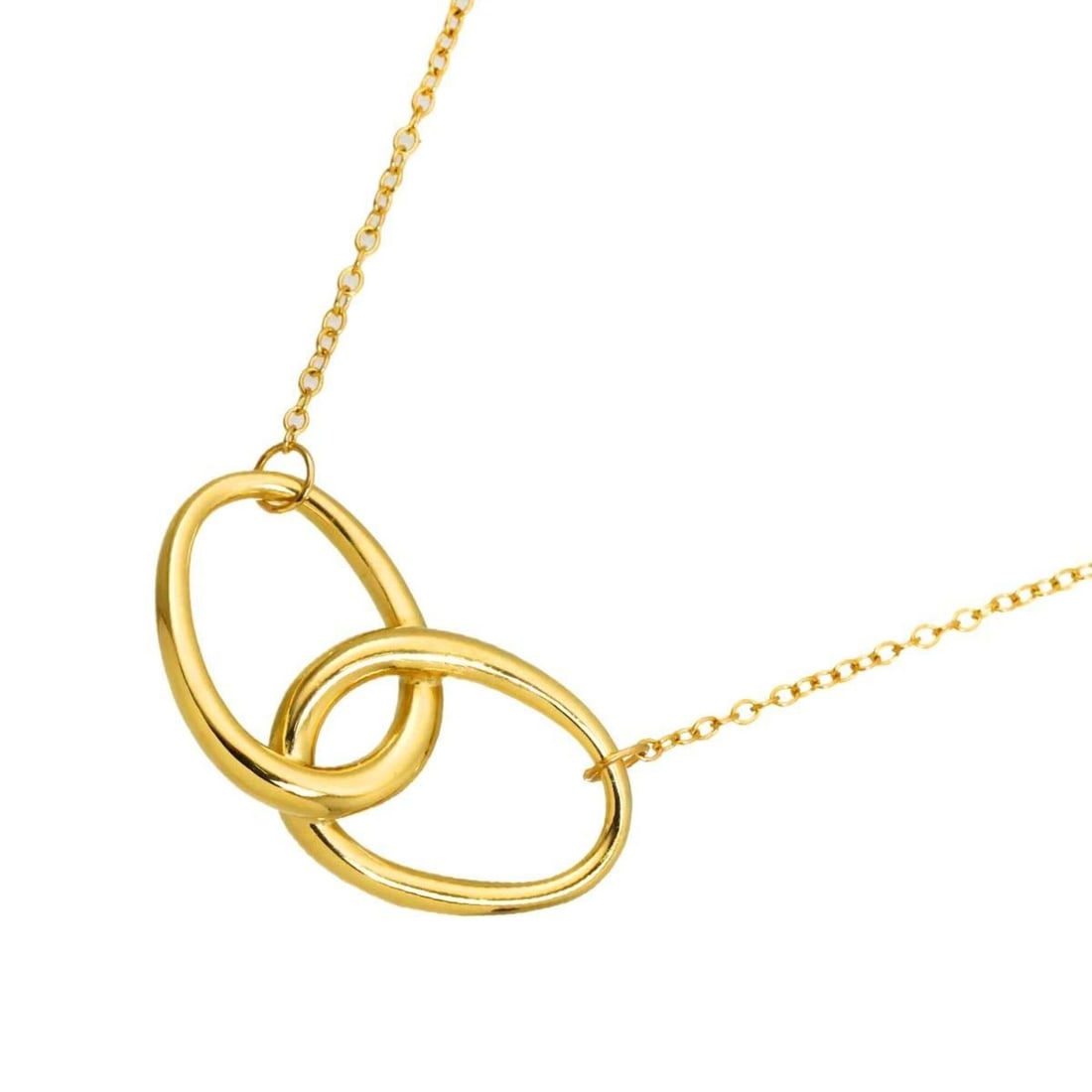 Tiffany & Co. Double Loop Necklace, 41cm, 18K Yellow Gold (750): --- Catalog ---Category: SizePendant Size: 26mm x 34.7mm / 1.02'' x 1.36''Neck Circumference: 41 cm / 16.14''Category: DesignColor: Yellow goldGender: WomenMaterial: Yellow gold (18K)Necklace Type: Ne