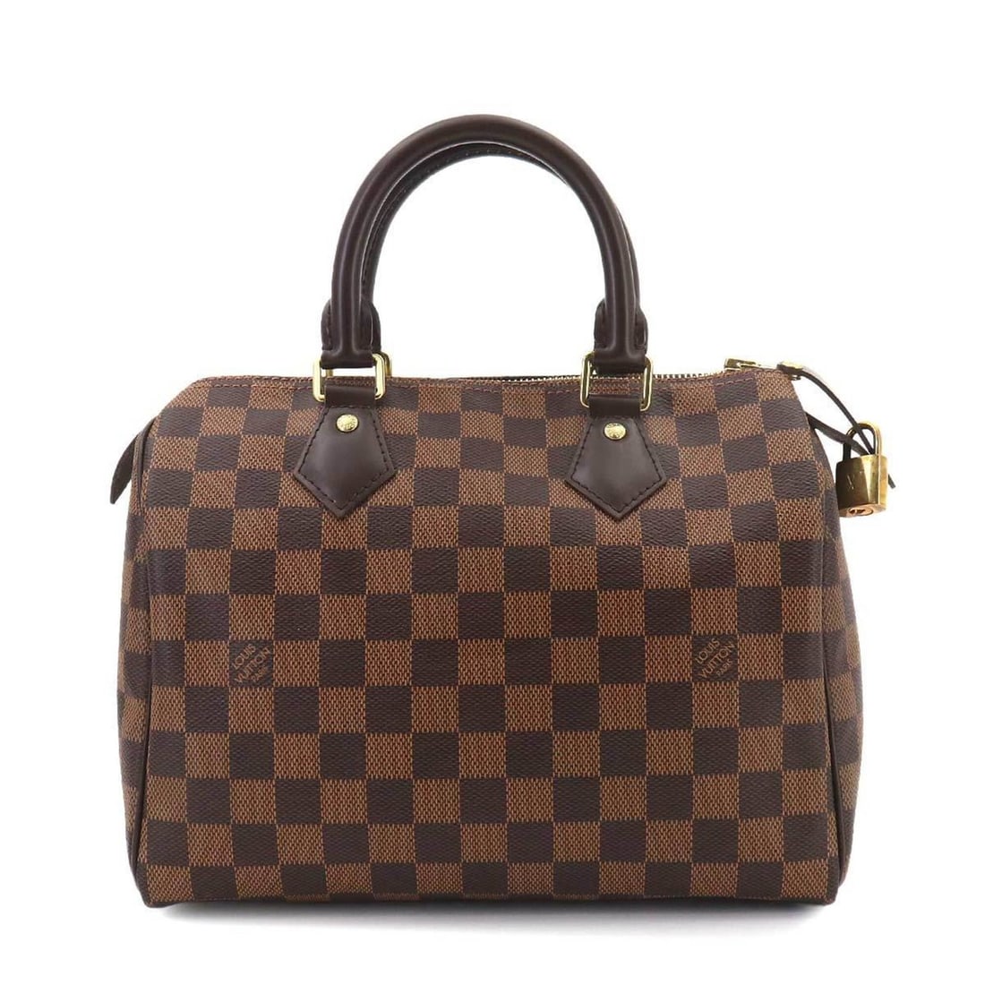 Louis Vuitton Speedy 25 Damier Handbag, Ebene Brown, N41365, Gold Hardware: --- Catalog ---Category: SizeSize (HxWxD): 18cm x 25.5cm x 14.5cm / 7.08'' x 10.03'' x 5.7''Category: DesignType: HandbagColor: Brown, Damier Canvas, EbeneGender: WomenMaterial: Damier Canvas Category