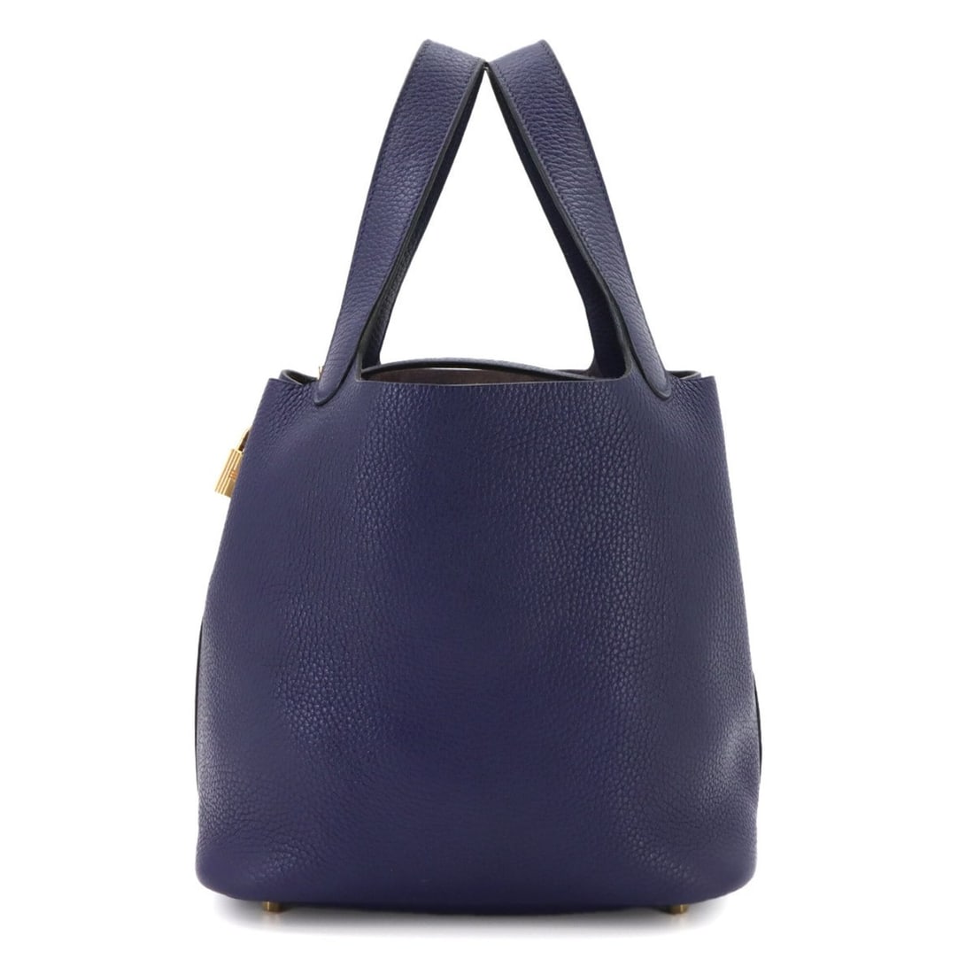 Piko Hermes Picotin Lock MM handbag, made of Taurillon Clemence leather, Blue Ancre D stamp, gold: --- Catalog ---Category: SizeSize (HxWxD): 21cm x 22cm x 18cm / 8.26'' x 8.66'' x 7.08''Category: DesignType: HandbagColor: BlueGender: WomenMaterial: Taurillon clemence leather Category: GeneralBrand