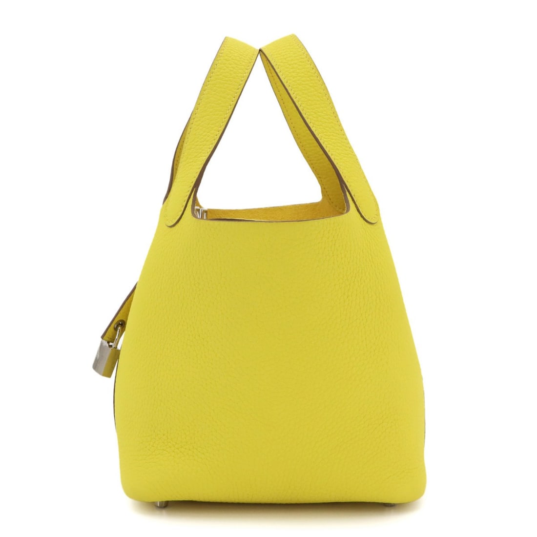 Piko Hermes Picotin Lock 18 PM Handbag, Taurillon Clemence Leather, Lime Z Stamp, Silver Hardware.: --- Catalog ---Category: SizeSize (HxWxD): 18.5cm x 18.5cm x 13.5cm / 7.28'' x 7.28'' x 5.31''Category: DesignType: HandbagColor: LimeGender: WomenMaterial: Taurillon clemence leather Category: Genera
