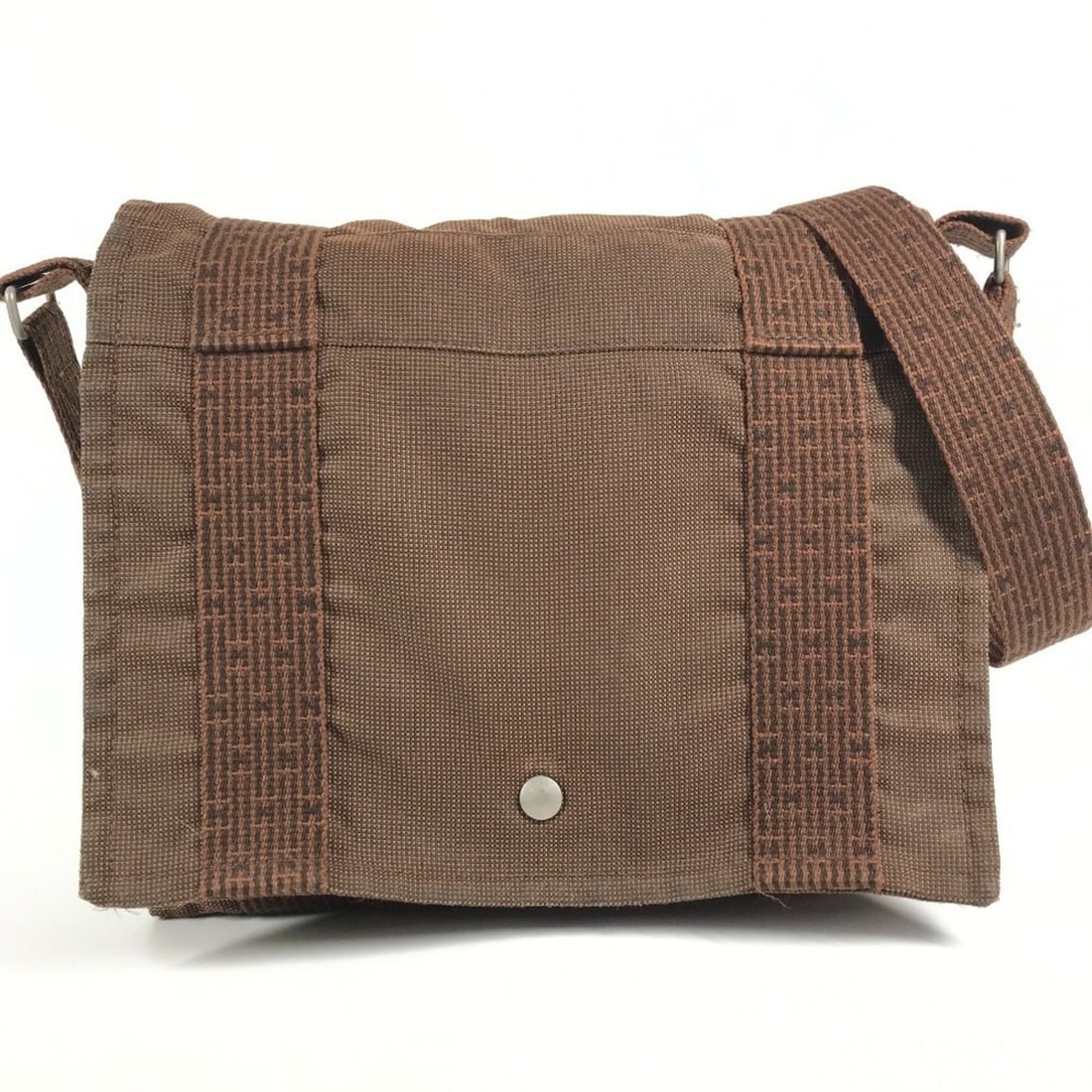 HERMES Hermes Herline Bassas PM Bag, Crossbody Messenger Shoulder Canvas, Men's, Women's, Brown (1 of 15)