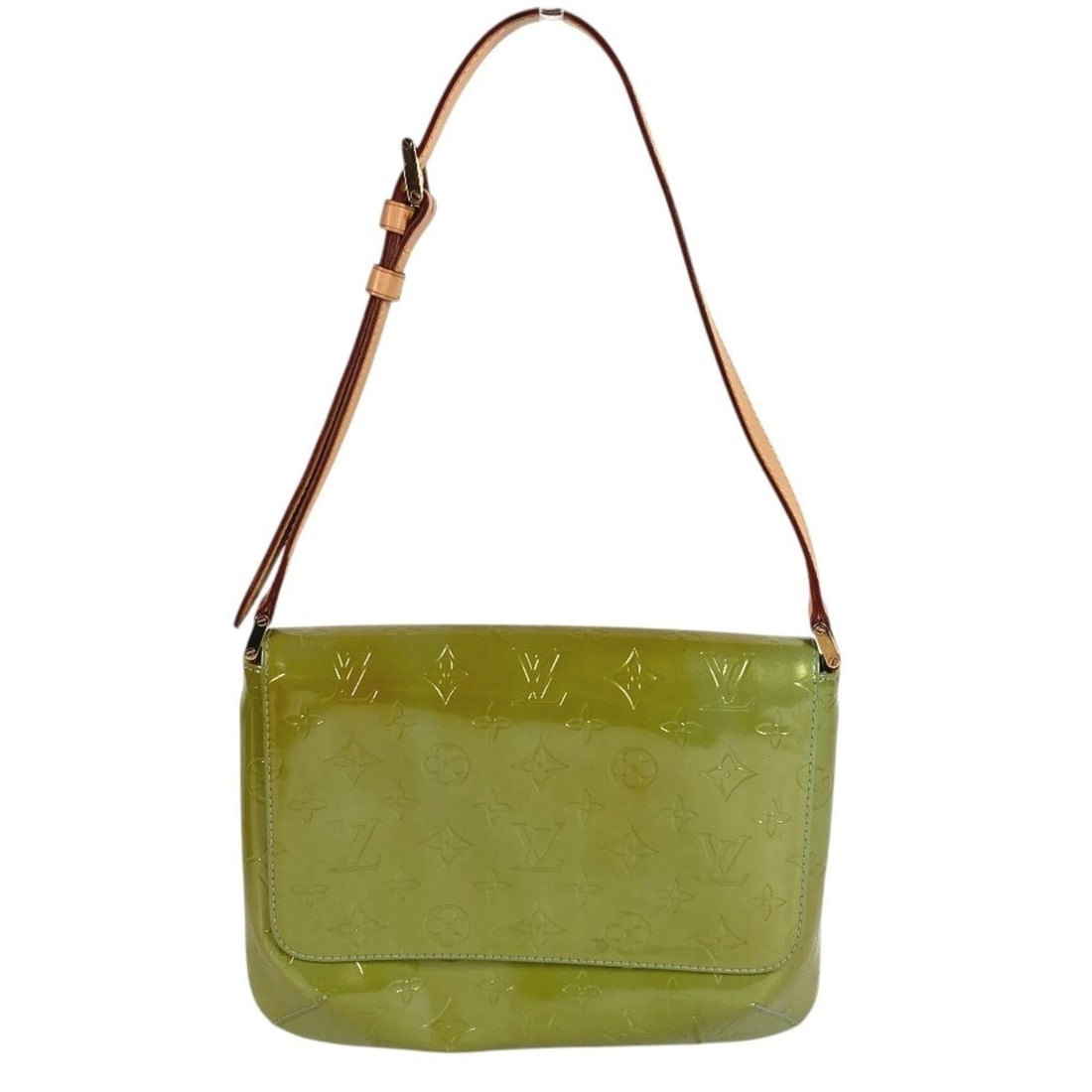 LOUIS VUITTON M91009 Monogram Vernis Thompson Street Bag, Flap Shoulder Canvas, Women's, Baby Blue (1 of 14)