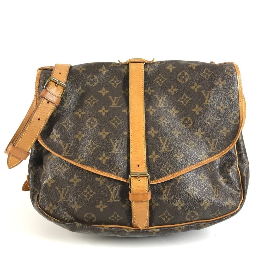 LOUIS VUITTON M42254 Monogram Saumur 35 Handbag, Crossbody Bag, Flap Shoulder Canvas, Men's,: --- Catalog ---Category: SizeSize (HxWxD): 28cm x 33.5cm x 12cm / 11.02'' x 13.18'' x 4.72''Category: DesignType: Handbag, Shoulder bagColor: BrownGender: Men,WomenMaterial: Monogram Category: General