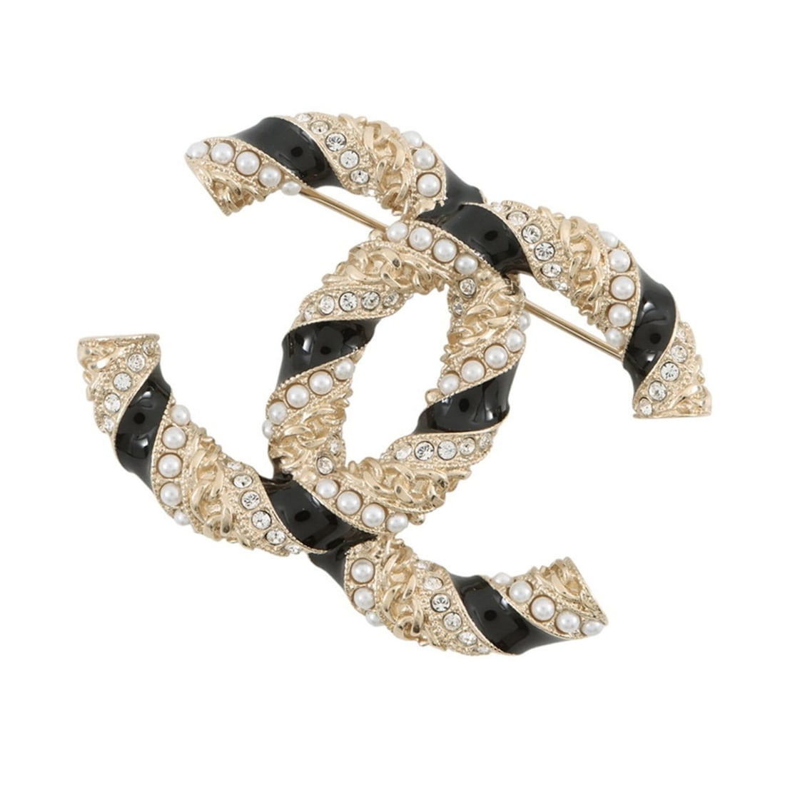 Chanel Brooch, Coco Mark Rhinestone, Faux Pearl, A21 C AB5776 CHANEL BROACH (1 of 20)