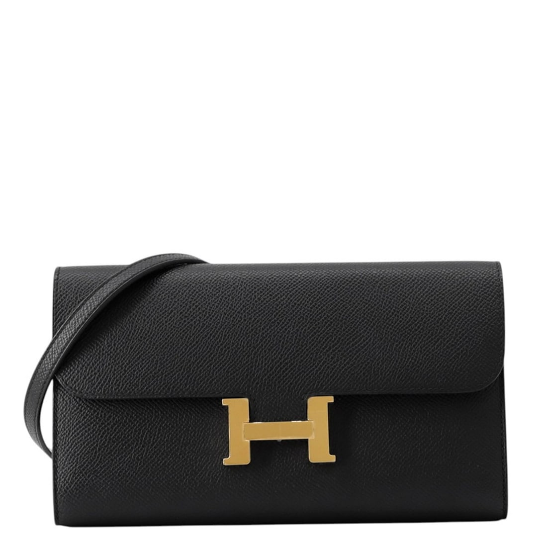 Hermes Constance To Go Long Wallet, Black Epsom Leather, U Stamp, Shoulder HERMES WALLET: --- Catalog ---Category: SizeSize (HxWxD): 11.5cm x 20.5cm / 4.52'' x 8.07''Category: DesignType: Chain/Shoulder walletColor: BlackGender: WomenMaterial: Epsom leather Category: GeneralMPN: 11240457Br