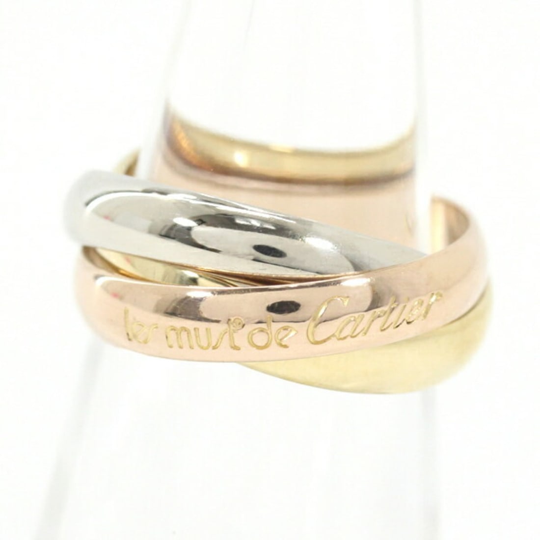 Cartier Trinity Classic MM 18K Gold Ring for Women and Men (MO1038): --- Catalog ---Category: SizeJP Size: 10US Size: 5.5Category: DesignType: Band ringColor: Pink gold, White gold, Yellow goldGender: Men,WomenMaterial: Pink gold (18K), White gold (18K), Yellow gold (1