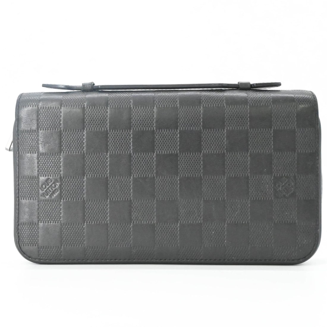 LOUIS VUITTON Damier Infini Zippy XL Round Organizer Long Wallet with Handle, Black N61254: --- Catalog ---Category: SizeSize (HxWxD): 12.5cm x 22cm x 4cm / 4.92'' x 8.66'' x 1.57''Category: DesignType: Long wallet (bi-fold)Color: BlackGender: Men,WomenMaterial: Damier Infini Category: Gener