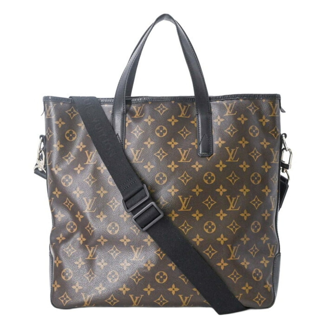 LOUIS VUITTON Louis Vuitton Tote Bag Shoulder Davis Monogram Macassar Brown Women's M56708 (1 of 20)