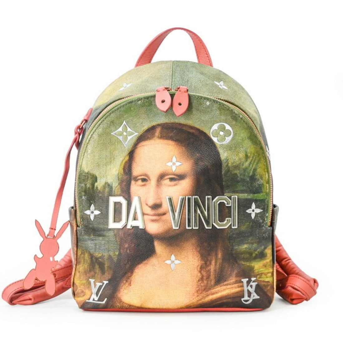 LOUIS VUITTON Louis Vuitton Mona Lisa Backpack Palm Springs Masters Collection Pink Green M43375: --- Catalog ---Category: SizeSize (HxWxD): 30cm x 22.5cm x 10cm / 11.81'' x 8.85'' x 3.93''Category: DesignType: BackpackColor: Green, PinkGender: Men,WomenMaterial: PVC Category: GeneralBrand: Louis