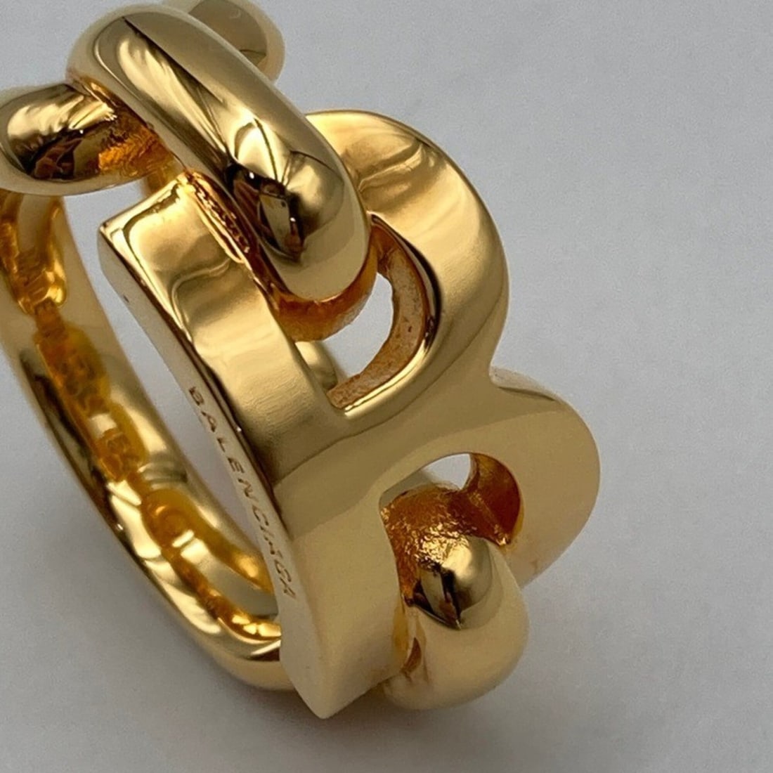 BALENCIAGA B CHAIN RING - 4