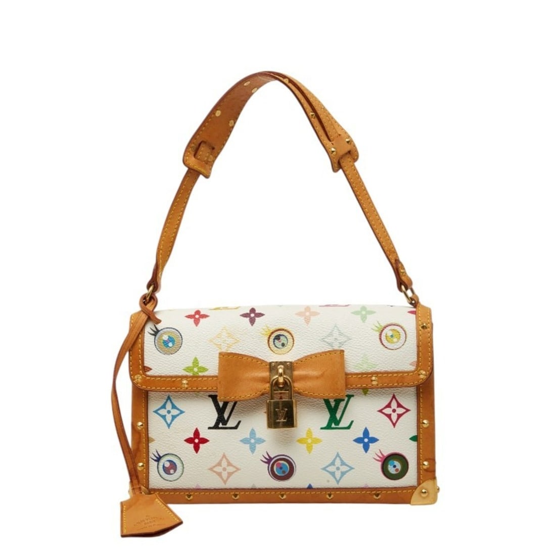 Louis Vuitton I Love Monogram Takashi Murakami Pochette Miss You Shoulder Bag M92055 Blanc White: --- Catalog ---Category: SizeSize (HxWxD): 14cm x 22cm x 5cm / 5.51'' x 8.66'' x 1.96''Category: DesignType: Pochette, Shoulder bagColor: Blanc, WhiteGender: WomenMaterial: PVC , Leather Category: Gen