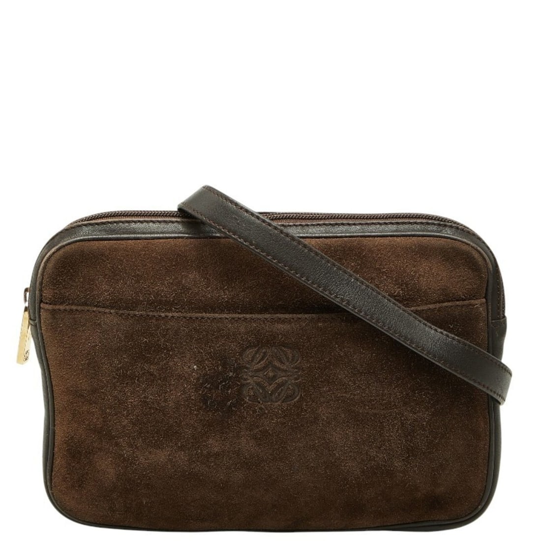 Loewe Anagram Crossbody Shoulder Bag, Brown Leather Suede, Women's LOEWE: --- Catalog ---Category: SizeSize (HxWxD): 17cm x 23.5cm x 2cm / 6.69'' x 9.25'' x 0.78''Category: DesignType: Shoulder bagColor: BrownGender: WomenMaterial: Leather , Suede Category: GeneralBrand: Lo