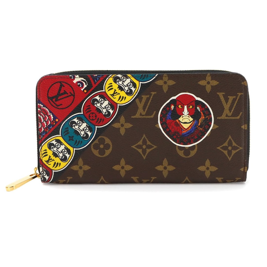 Louis Vuitton Monogram Zippy Wallet Long Kabuki Daruma Brown M67249 by Kansai Yamamoto: --- Catalog ---Category: SizeSize (HxWxD): 10.5cm x 19.5cm x 2cm / 4.13'' x 7.67'' x 0.78''Category: DesignType: Long wallet (bi-fold)Color: Monogram, Multi-colorGender: Men,WomenMaterial: Monogram , 