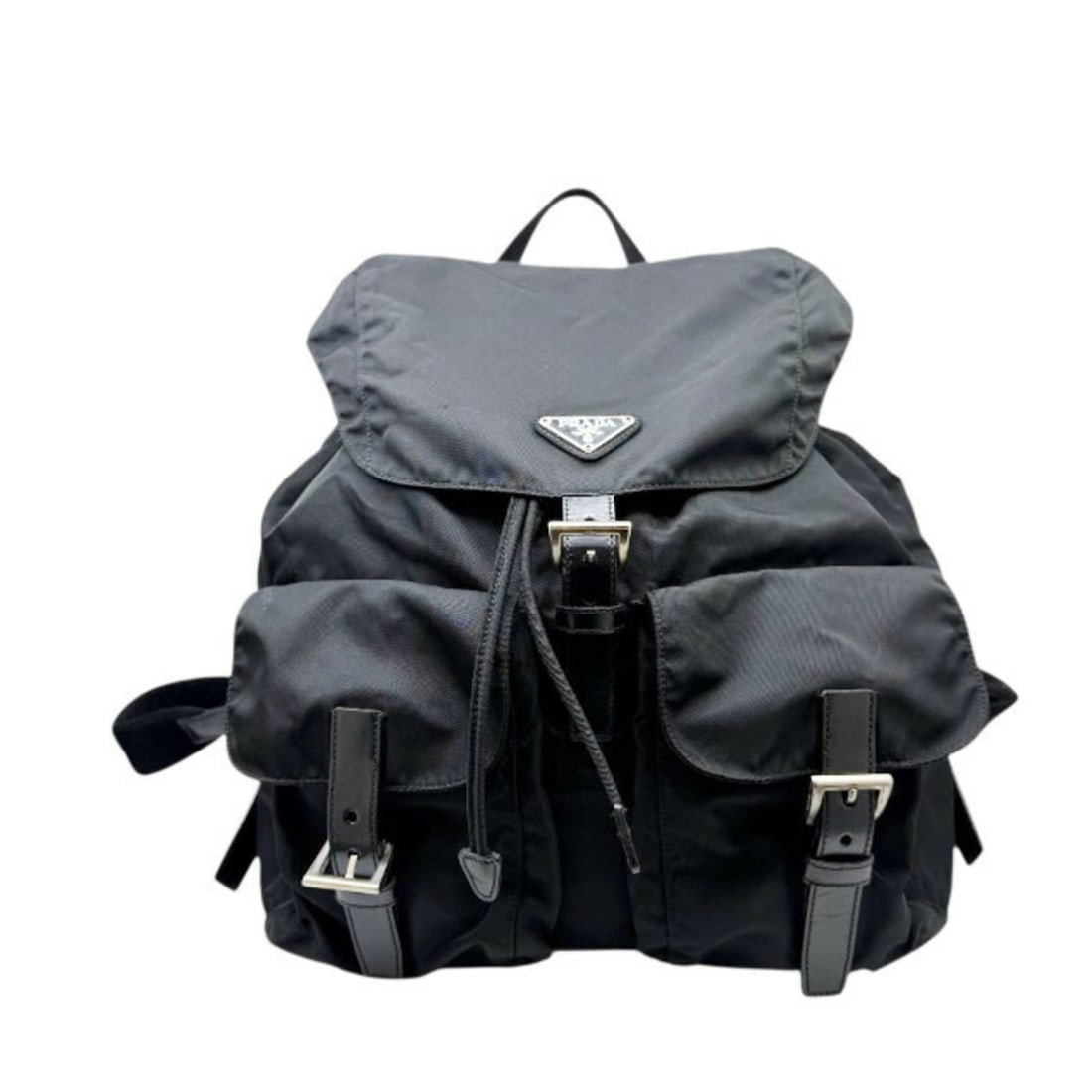 PRADA Nylon Backpack, Black, Triangle Plate, Women's & Men's (1 of 20)