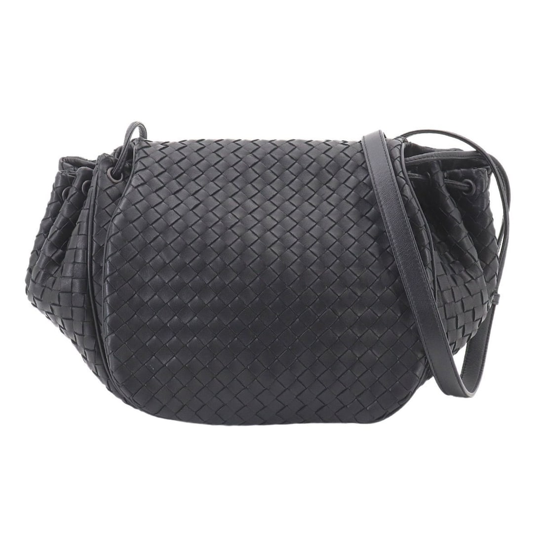 Bottega Veneta Intrecciato Shoulder Handbag, Leather, Black, 522886 Bag (1 of 20)