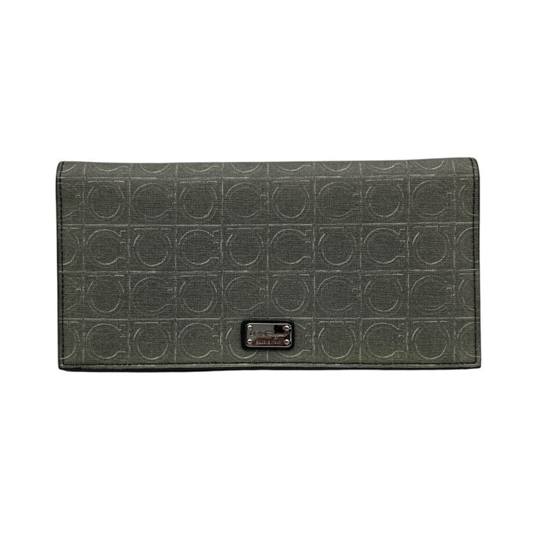 Salvatore Ferragamo Gancini Bi-fold Long Wallet: --- Catalog ---Category: SizeSize (HxWxD): 9.5cm x 18cm x 1.5cm / 3.74'' x 7.08'' x 0.59''Category: DesignType: Long wallet (bi-fold)Color: GrayGender: MenMaterial: Leather Category: GeneralLine: