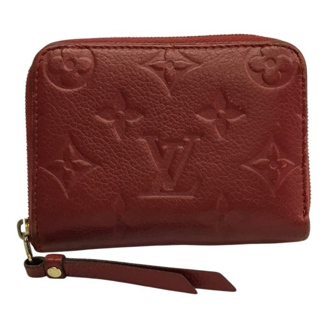 LOUIS VUITTON Louis Vuitton Monogram Empreinte Zippy Coin Purse Wallet Scarlet M63696: --- Catalog ---Category: SizeSize (HxWxD): 8.5cm x 11cm x 2cm / 3.34'' x 4.33'' x 0.78''Category: DesignType: Coin purse/coin caseColor: Red colorGender: Women,MenMaterial: Leather Category: