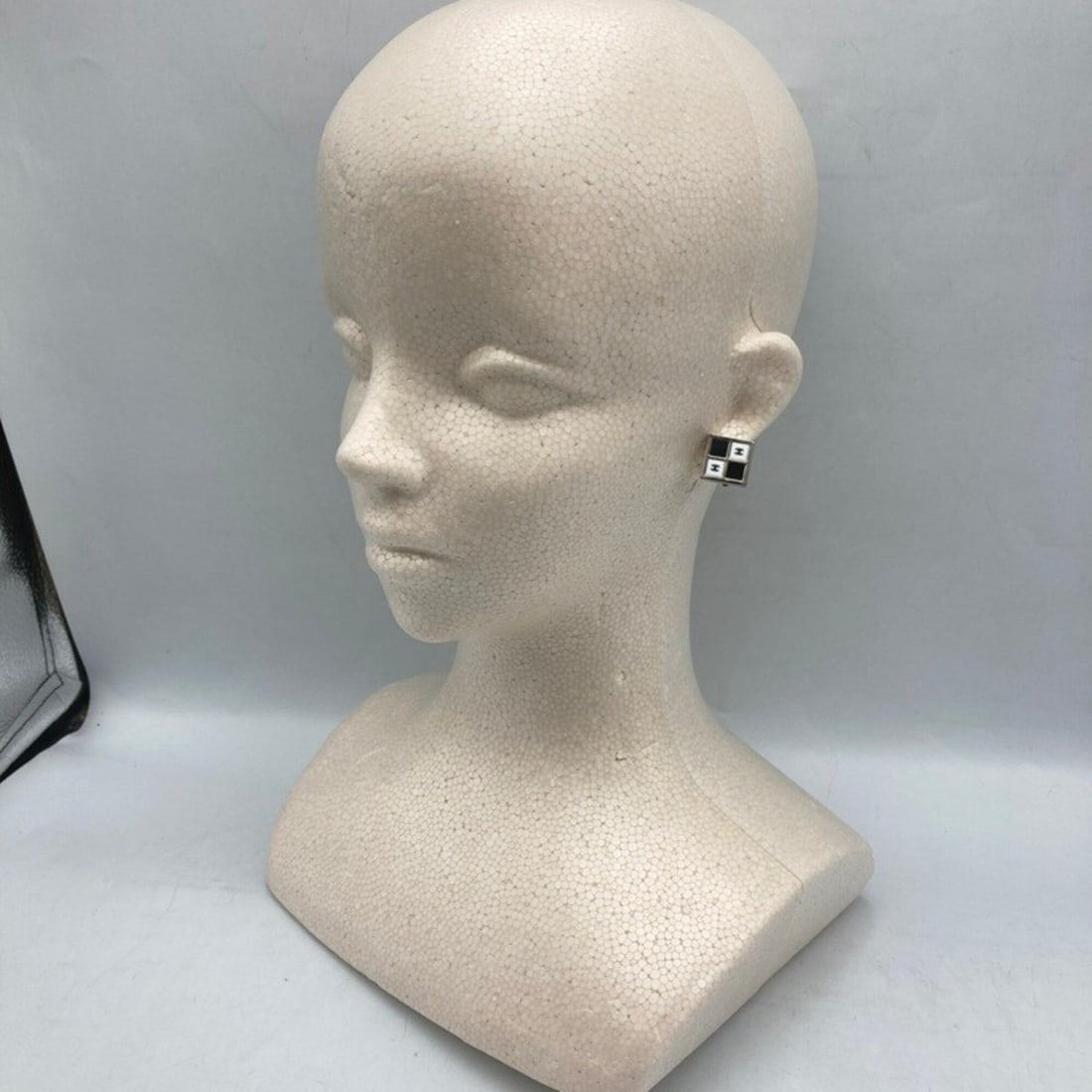 CHANEL Coco Mark Monotone Square Earrings D4 - 10