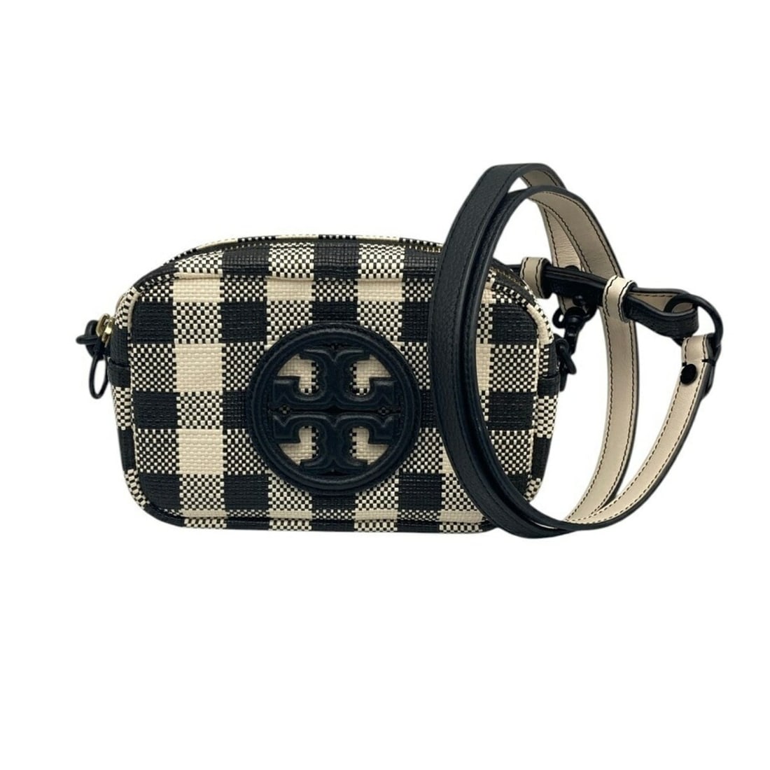 TORY BURCH Perry Bombe Gingham Check Shoulder Bag: --- Catalog ---Category: SizeSize (HxWxD): 11cm x 17cm x 7cm / 4.33'' x 6.69'' x 2.75''Category: DesignType: Shoulder bagColor: Black, WhiteGender: WomenCategory: GeneralBrand: Tory BurchCountry of