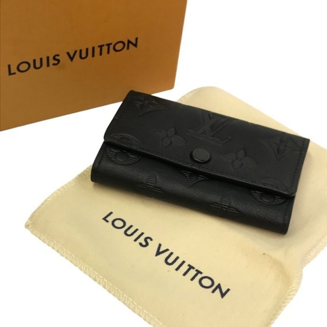 LOUIS VUITTON Monogram Shadow Multicles 6 Key Case, Unisex, 6-Key Holder, Black M14825 (1 of 20)