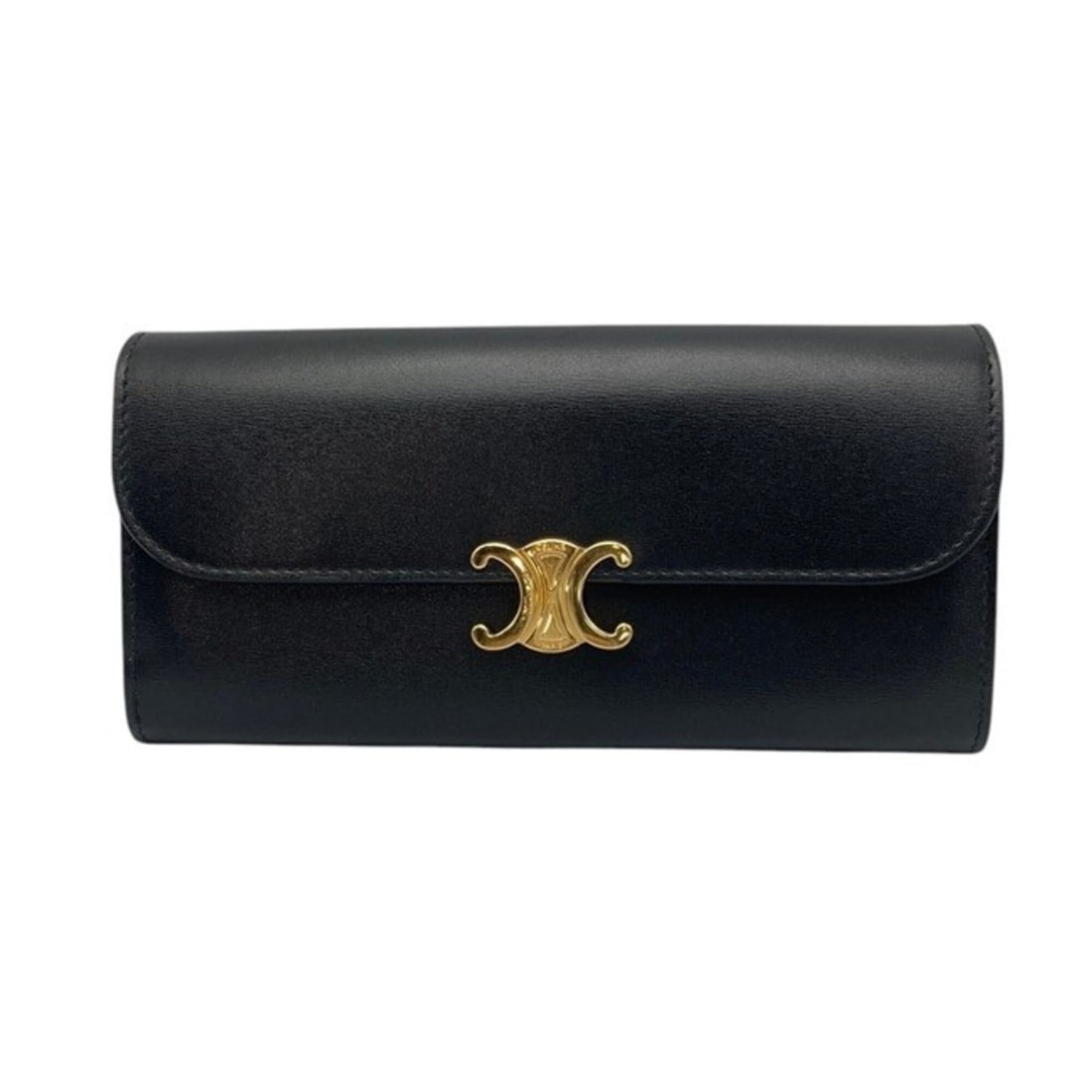 CELINE Celine Large Wallet Triomphe Shiny Calfskin Long (1 of 19)