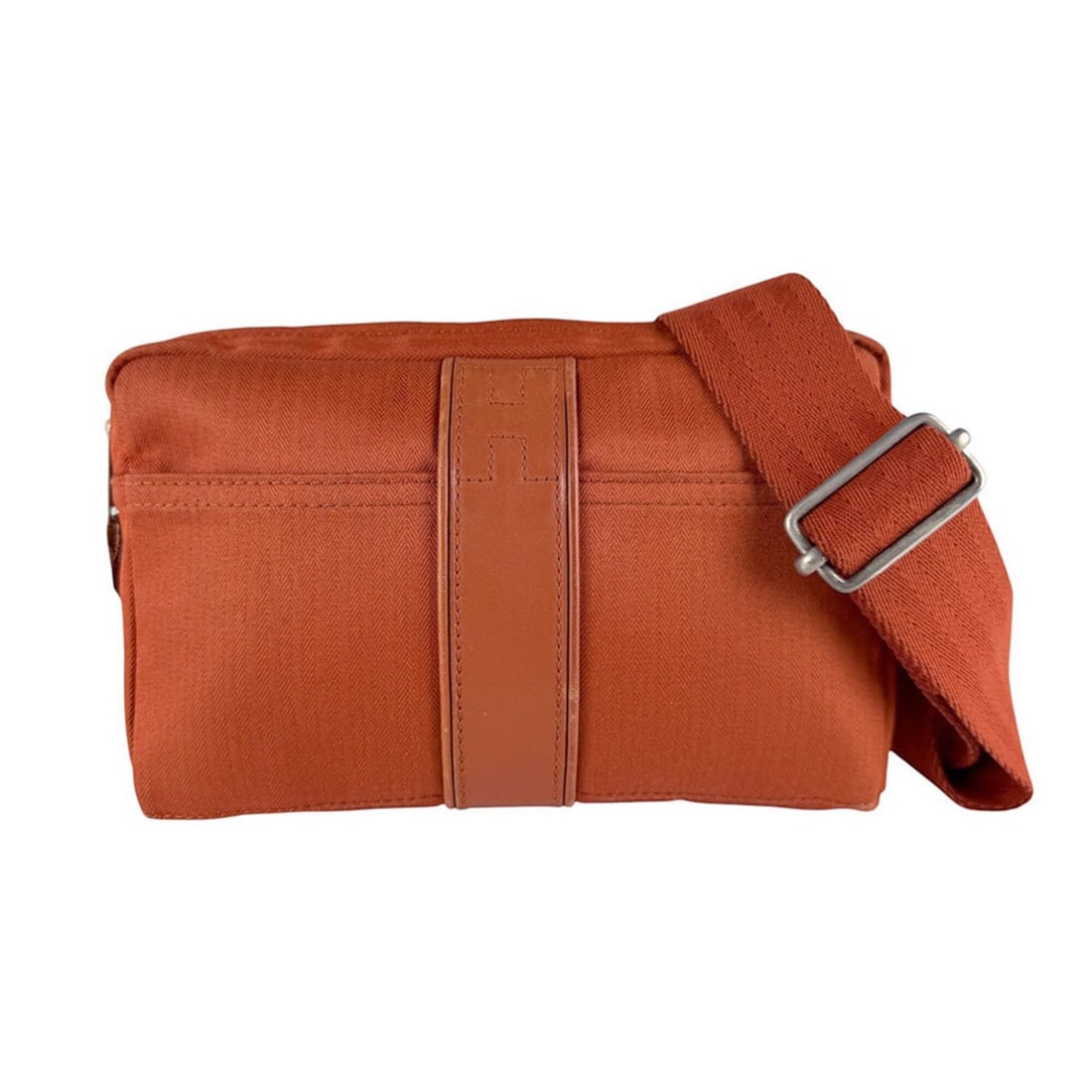 Hermes HERMES Waist Bag Body Acapulco Pochette Ceinture Toile Chevron Orange Men's Women's z9874 (1 of 12)