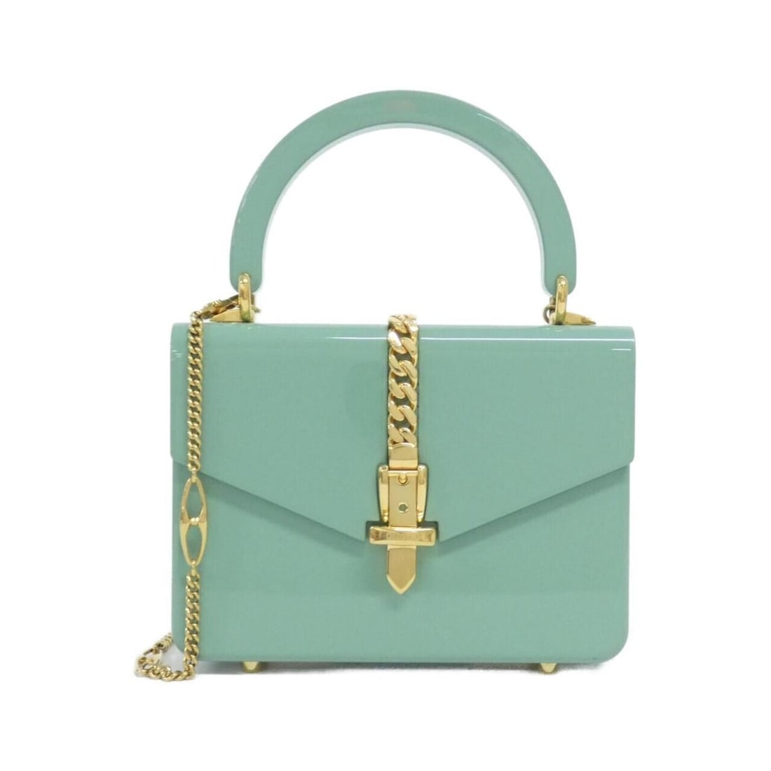 Gucci Sylvie 589482 J3HSG Handbag: --- Catalog ---Category: SizeSize (HxWxD): 15.5cm x 20cm x 5.5cm / 6.1'' x 7.87'' x 2.16''Category: DesignType: HandbagColor: GreenGender: Women,MenMaterial: Acrylic Hardware Color: GoldCategory: