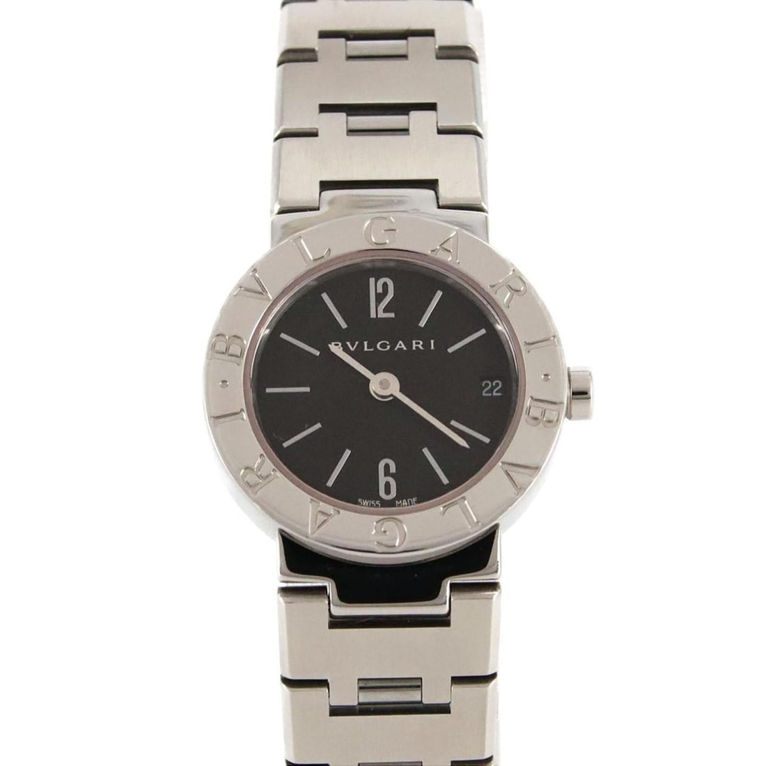 Bulgari BB23SS BB23SSD SS Quartz Watch: --- Catalog ---Category: SizeWrist Size: 15cm / 5.9''Case Diameter: 23mm / 0.91''Category: DesignType: WristwatchGender: WomenColor (Dial): BlackMaterial (Band): Stainless steelMaterial (Case):