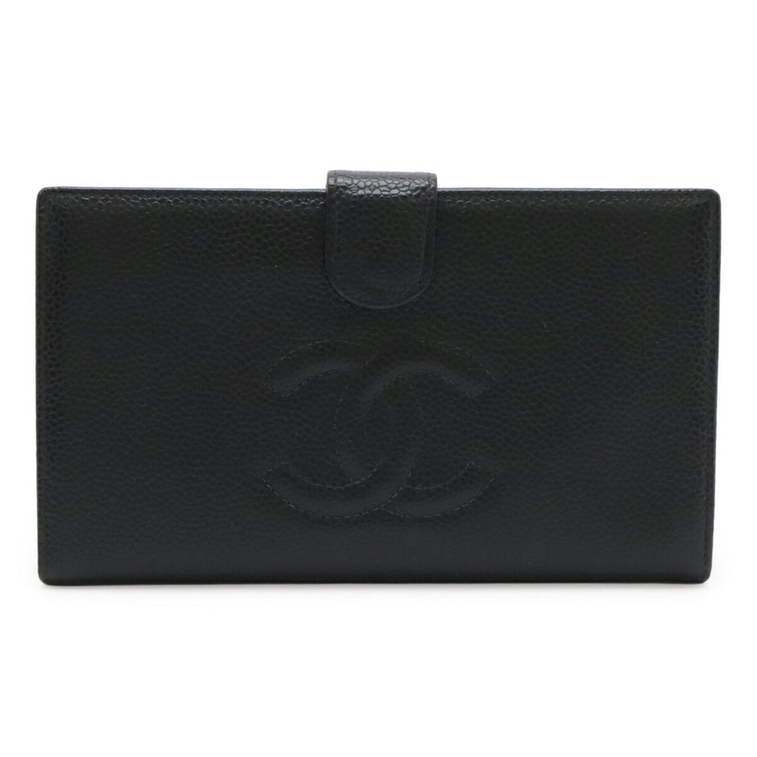 CHANEL Coco Mark Long Wallet, Caviar Leather, Black, A13498: --- Catalog ---Category: SizeSize (HxWxD): 10.5cm x 17.5cm / 4.13'' x 6.88''Category: DesignType: Long wallet (bi-fold)Color: BlackGender: Women,MenMaterial: Grained Calfskin Category: GeneralBrand: C