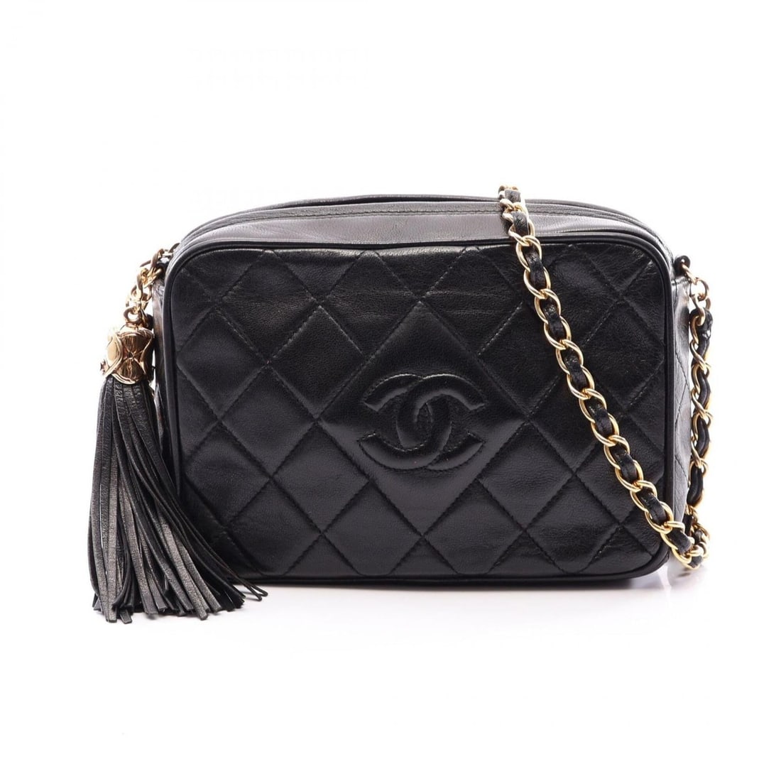 Chanel CHANEL Diamond Stitch Mini Tassel Shoulder Bag Handbag Lambskin (Sheepskin) Women's Black: --- Catalog ---Category: SizeSize (HxWxD): 12cm x 18cm x 7cm / 4.72'' x 7.08'' x 2.75''Category: DesignType: Handbag, Shoulder bagColor: BlackGender: WomenMaterial: Leather Leather/Fur Type: LambskinC